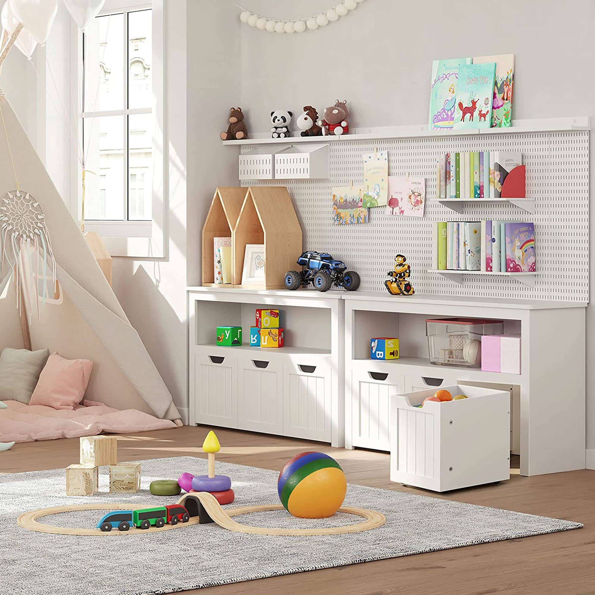 Spielzeugschrank für Kinderzimmer Weiß