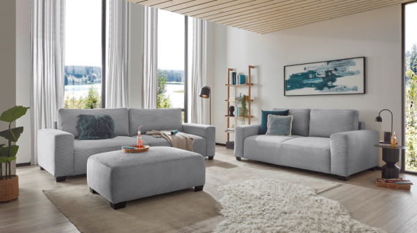 Eleganz trifft auf höchsten Komfort: Das ED Exciting Design Sofa Set Elba in Dove